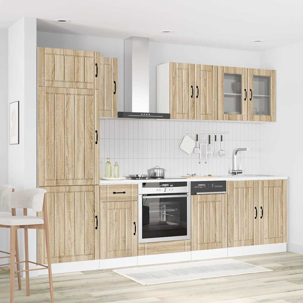 Set Mobili da Cucina 8 pz Lucca Rovere Sonoma in Truciolato