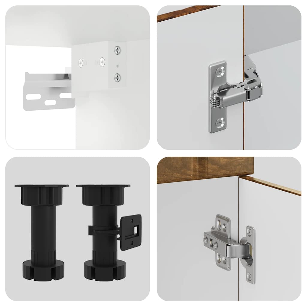 Set Mobili da Cucina 8 pz Lucca Rovere Fumo Legno Multistrato | homemem39