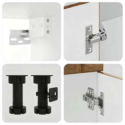 Set Mobili da Cucina 8 pz Lucca Rovere Fumo Legno Multistrato