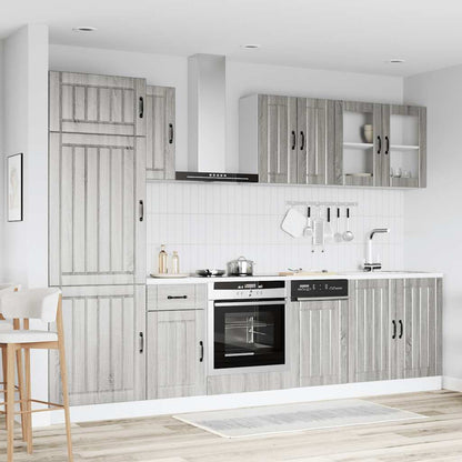 Set Mobili da Cucina 8 pz Kalmar Grigio Sonoma in Truciolato | homemem39
