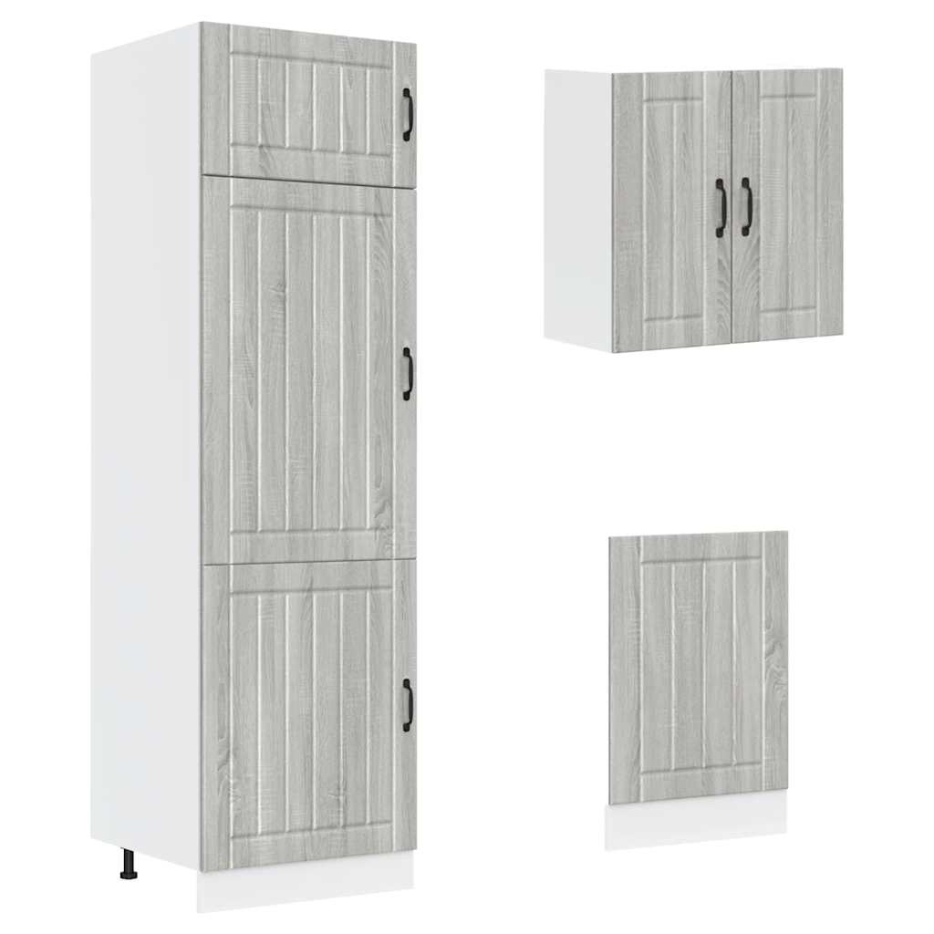 Set Mobili da Cucina 8 pz Kalmar Grigio Sonoma in Truciolato | homemem39