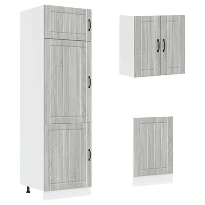 Set Mobili da Cucina 8 pz Kalmar Grigio Sonoma in Truciolato | homemem39