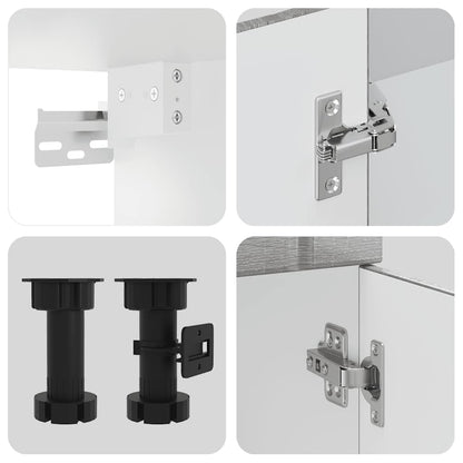 Set Mobili da Cucina 8 pz Kalmar Grigio Sonoma in Truciolato | homemem39
