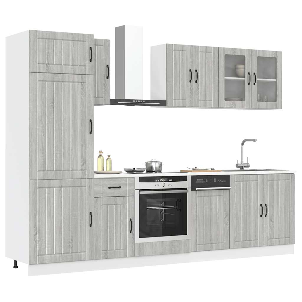 Set Mobili da Cucina 8 pz Kalmar Grigio Sonoma in Truciolato | homemem39