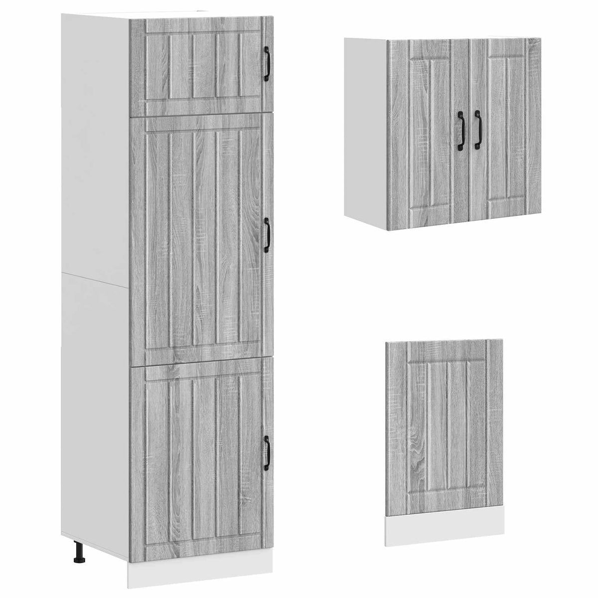 Set Mobili da Cucina 8 pz Kalmar Grigio Sonoma in Truciolato