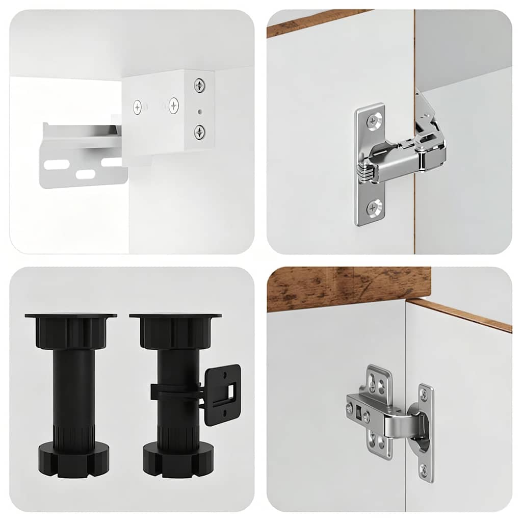 Set Mobili da Cucina 8 pz Kalmar Legno Vecchio in Truciolato