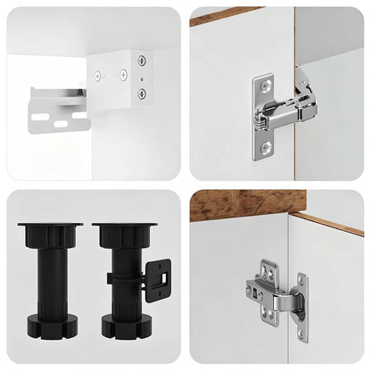 Set Mobili da Cucina 8 pz Kalmar Legno Vecchio in Truciolato