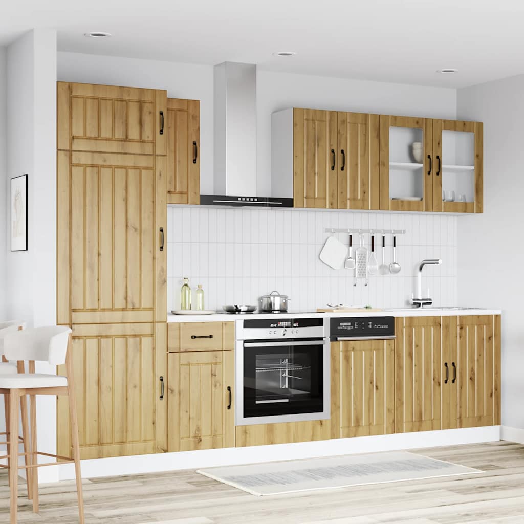 Set Mobili da Cucina 8 pz Kalmar Rovere Artigianale Truciolato | homemem39