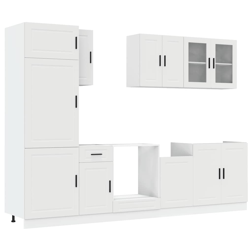 Set Mobili da Cucina 8 pz Porto Bianco Legno Multistrato | homemem39