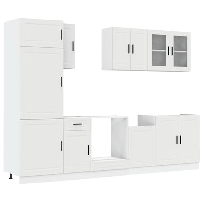 Set Mobili da Cucina 8 pz Porto Bianco Legno Multistrato | homemem39