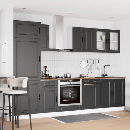 Set Mobili da Cucina 8 pz Porto Neri Legno Multistrato | homemem39