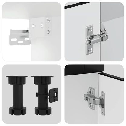 Set Mobili da Cucina 8 pz Porto Neri Legno Multistrato | homemem39