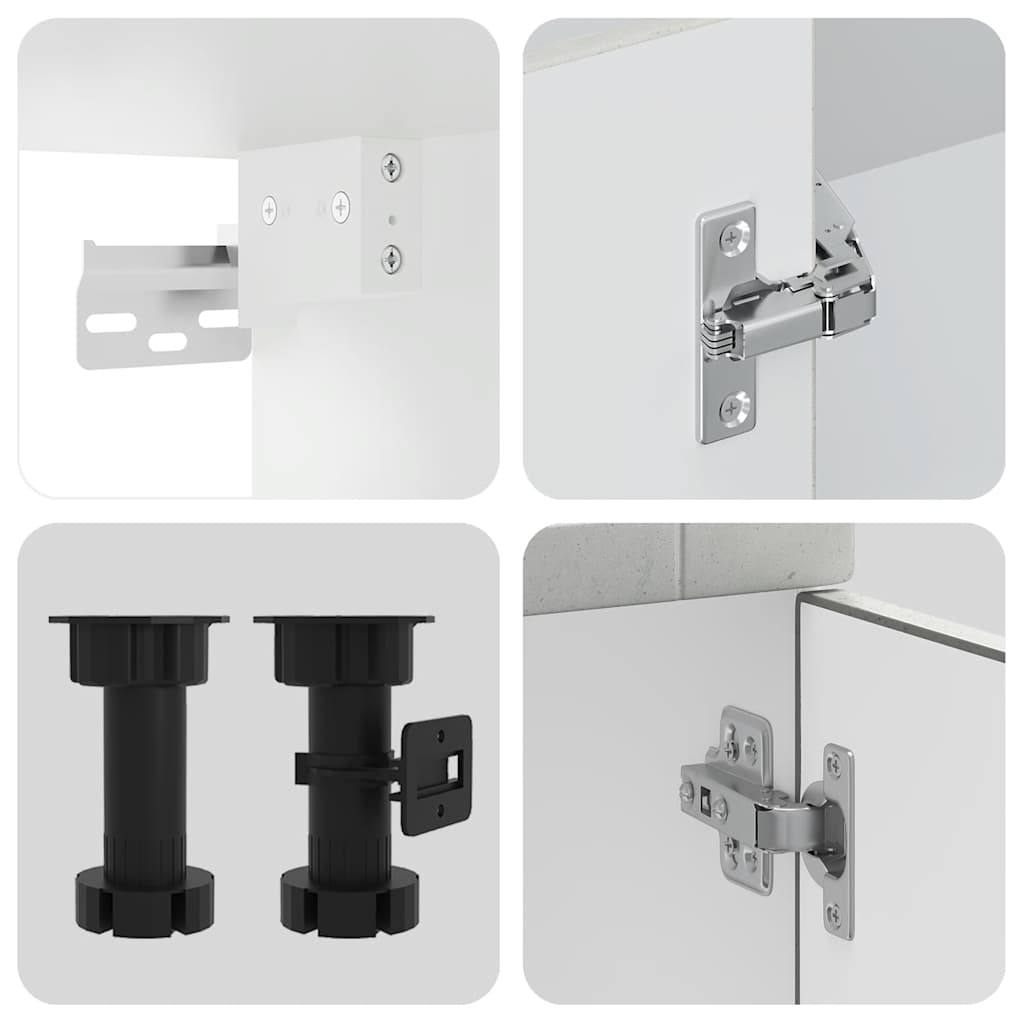 Set Mobili da Cucina 8 pz Kalmar Grigio Cemento in Truciolato | homemem39