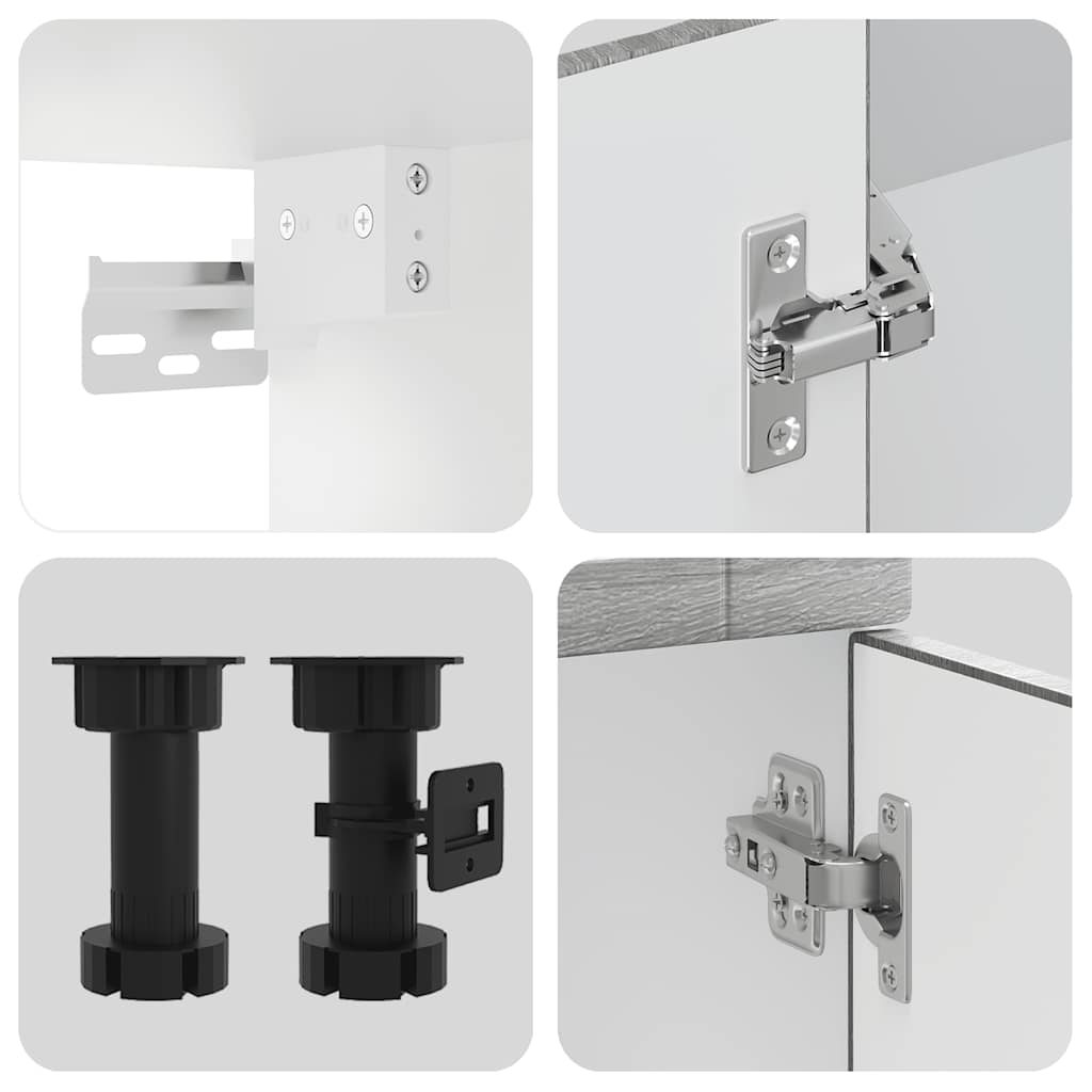 Set Mobili da Cucina 8 pz Kalmar Grigio Sonoma in Truciolato | homemem39