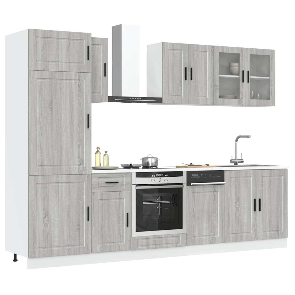 Set Mobili da Cucina 8 pz Kalmar Grigio Sonoma in Truciolato | homemem39