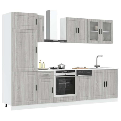 Set Mobili da Cucina 8 pz Kalmar Grigio Sonoma in Truciolato | homemem39