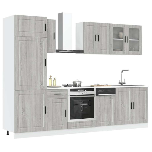 Set Mobili da Cucina 8 pz Kalmar Grigio Sonoma in Truciolato | homemem39