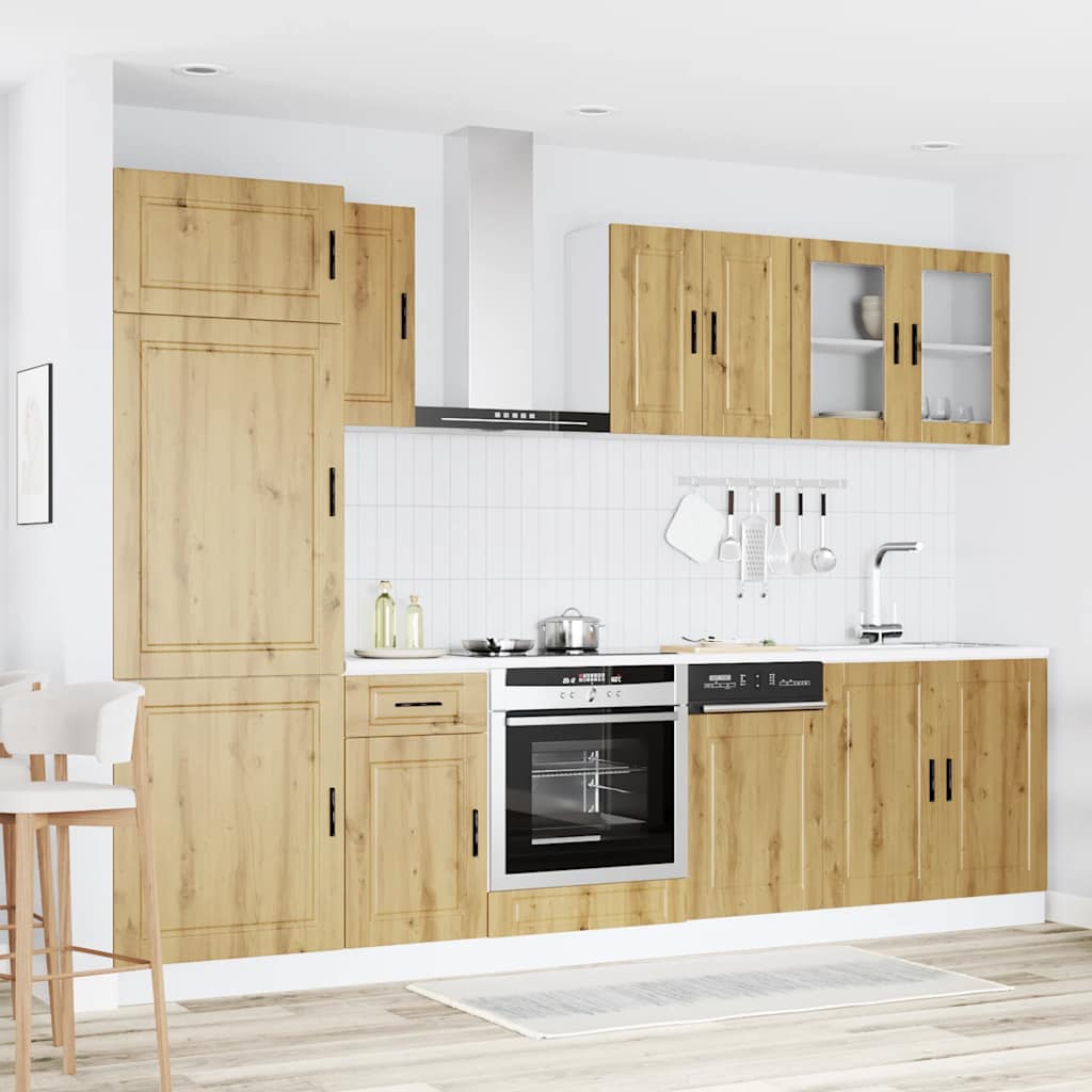 Set Mobili da Cucina 8 pz Kalmar Rovere Artigianale Truciolato | homemem39