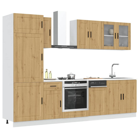 Set Mobili da Cucina 8 pz Kalmar Rovere Artigianale Truciolato | homemem39