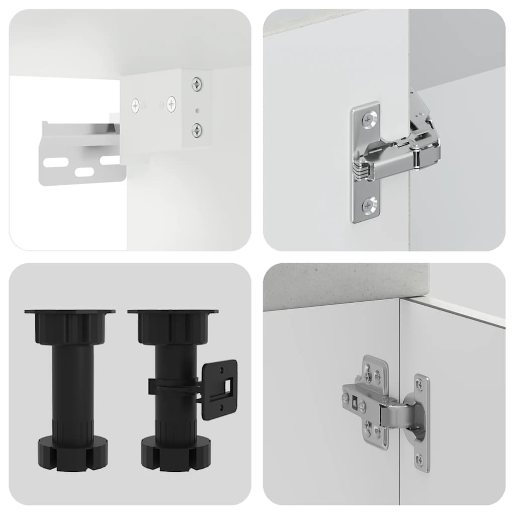 Set Mobili da Cucina 8 pz Kalmar Grigio Cemento in Truciolato | homemem39