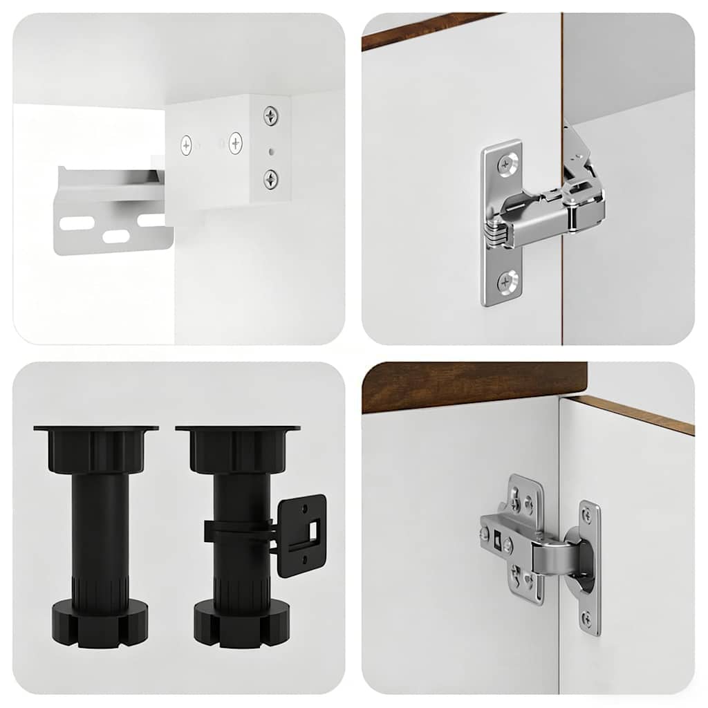 Set Mobili da Cucina 8 pz Kalmar Rovere Fumo Legno Multistrato