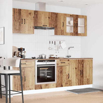 Set Mobili da Cucina 8 pz Kalmar Legno Vecchio in Truciolato - homemem39