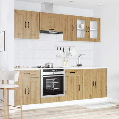 Set Mobili da Cucina 8 pz Kalmar Rovere Artigianale Truciolato | homemem39