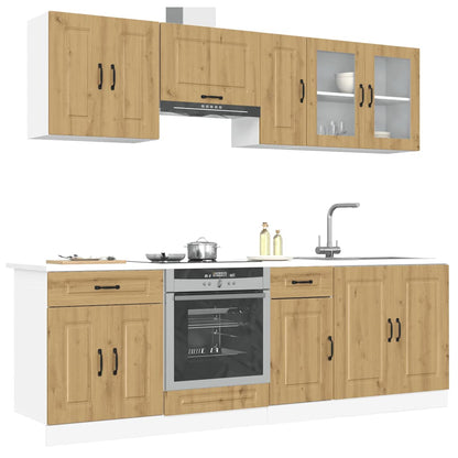 Set Mobili da Cucina 8 pz Kalmar Rovere Artigianale Truciolato | homemem39