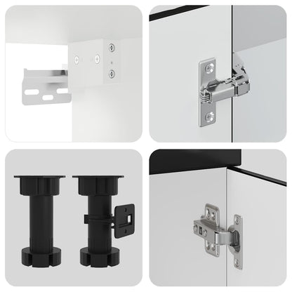 Set Mobili da Cucina 8 pz Kalmar Neri Legno Multistrato | homemem39