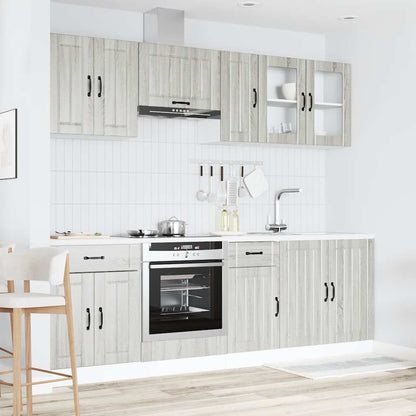 Set Mobili da Cucina 8 pz Kalmar Grigio Sonoma in Truciolato | homemem39