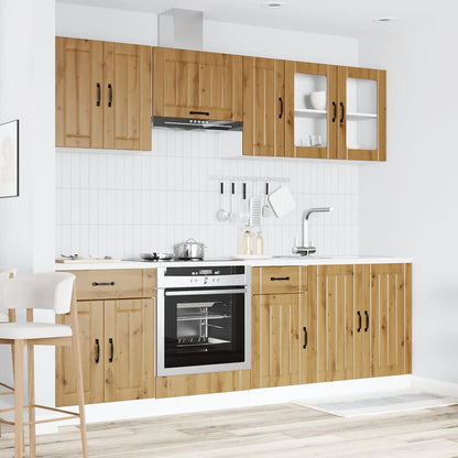 Set Mobili da Cucina 8 pz Kalmar Rovere Artigianale Truciolato