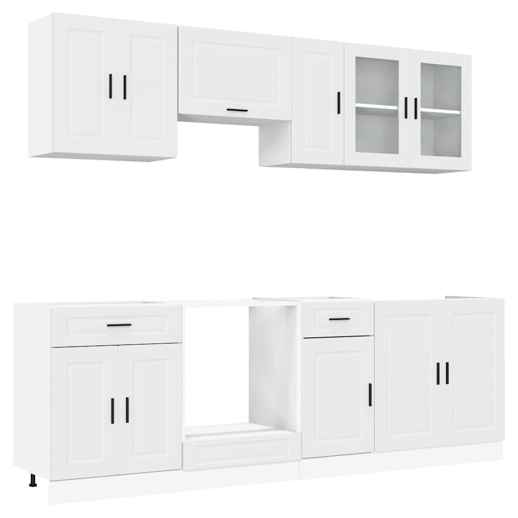 Set Mobili da Cucina 8 pz Porto Bianco Legno Multistrato | homemem39