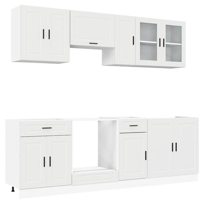 Set Mobili da Cucina 8 pz Porto Bianco Legno Multistrato | homemem39