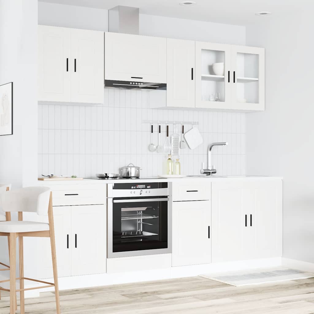 Set Mobili da Cucina 8 pz Porto Bianco Legno Multistrato | homemem39