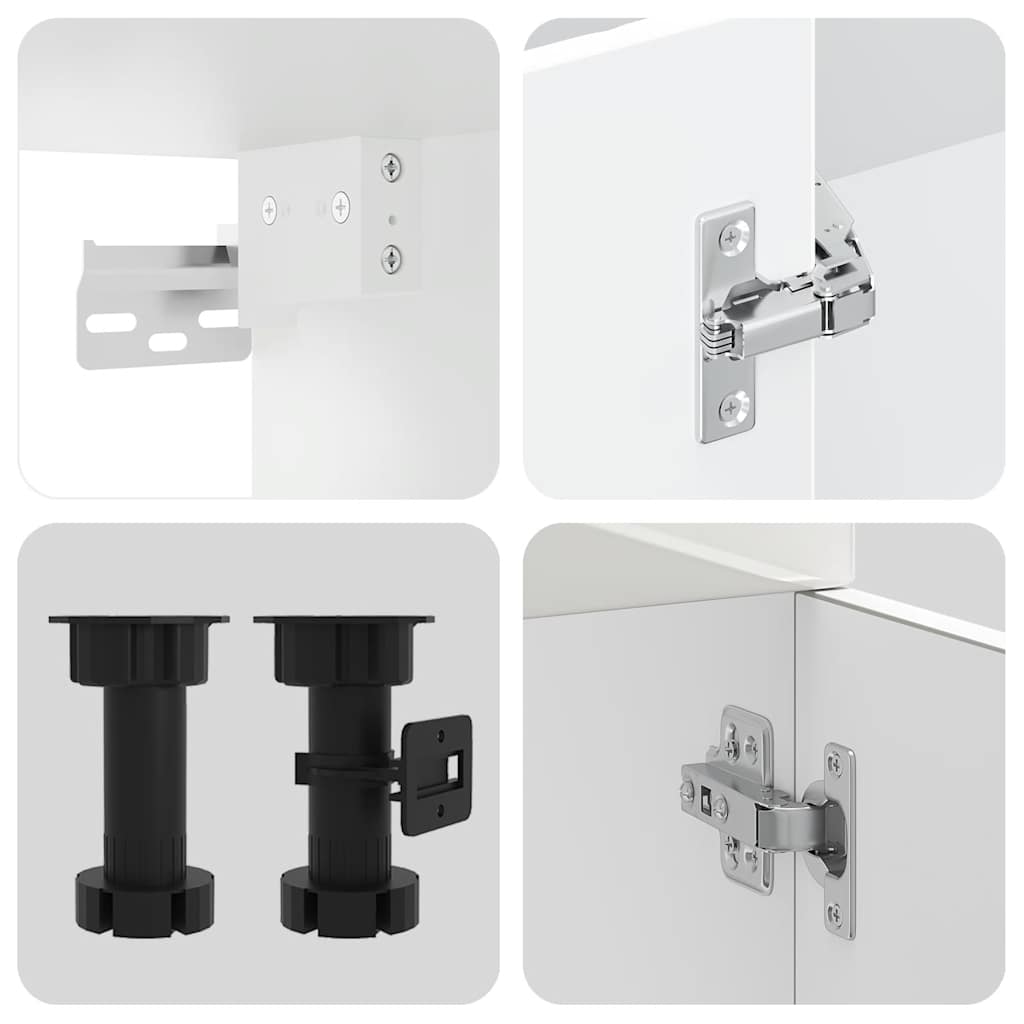 Set Mobili da Cucina 8 pz Kalmar Bianchi Lucido in Truciolato | homemem39