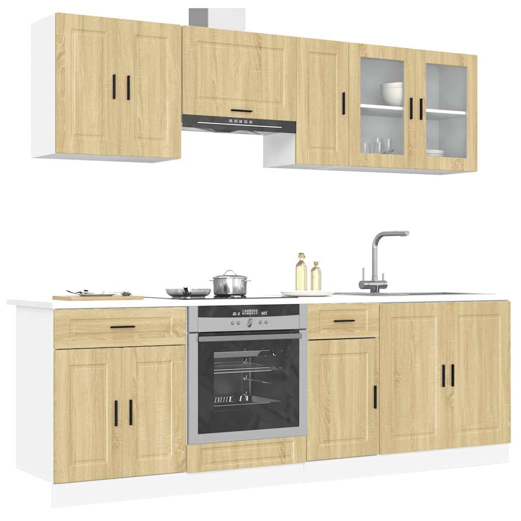 Set Mobili da Cucina 8 pz Porto Rovere Sonoma in Truciolato | homemem39