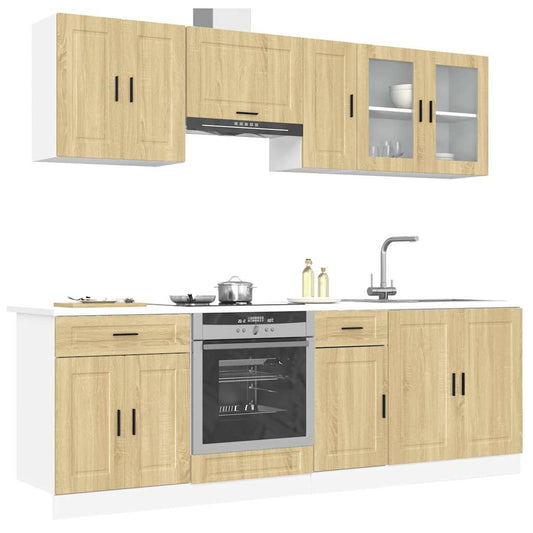 Set Mobili da Cucina 8 pz Porto Rovere Sonoma in Truciolato | homemem39