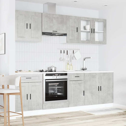 Set Mobili da Cucina 8 pz Porto Grigio Cemento in Truciolato | homemem39