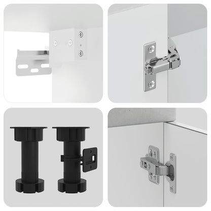 Set Mobili da Cucina 8 pz Porto Grigio Cemento in Truciolato | homemem39