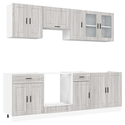 Set Mobili da Cucina 8 pz Kalmar Grigio Sonoma in Truciolato | homemem39