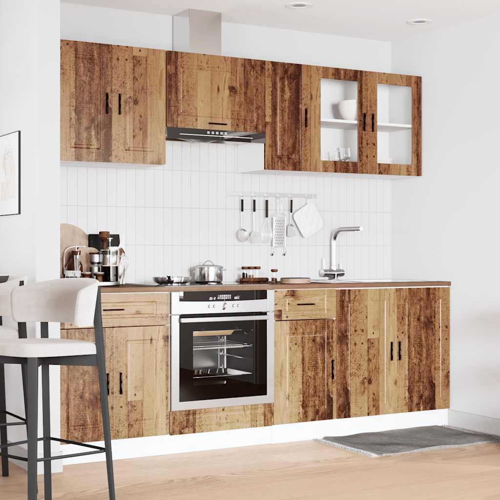 Set Mobili da Cucina 8 pz Kalmar Legno Vecchio in Truciolato | homemem39
