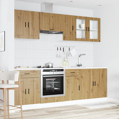 Set Mobili da Cucina 8 pz Kalmar Rovere Artigianale Truciolato | homemem39