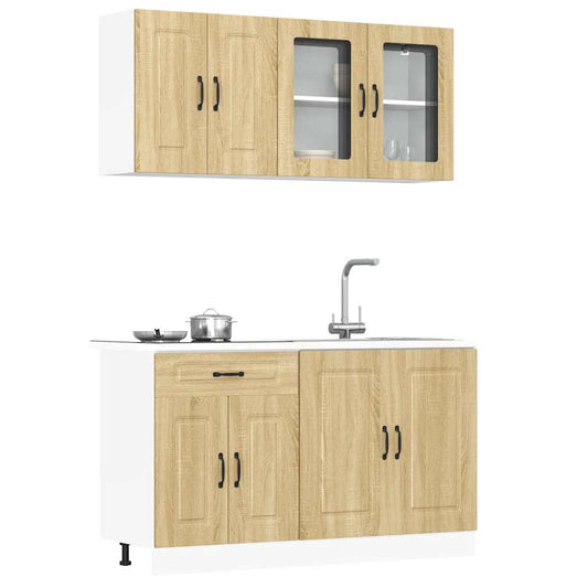 Set Mobili da Cucina 4 pz Kalmar Rovere Sonoma in Truciolato | homemem39