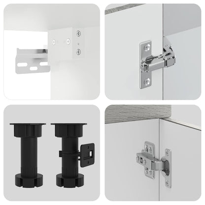 Set Mobili da Cucina 4 pz Kalmar Grigio Sonoma in Truciolato - homemem39