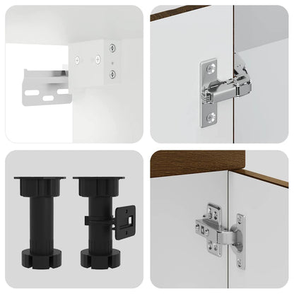 Set Mobili da Cucina 4 pz Kalmar Rovere Marrone in Truciolato | homemem39