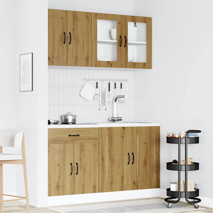 Set Mobili da Cucina 4 pz Kalmar Rovere Artigianale Truciolato | homemem39