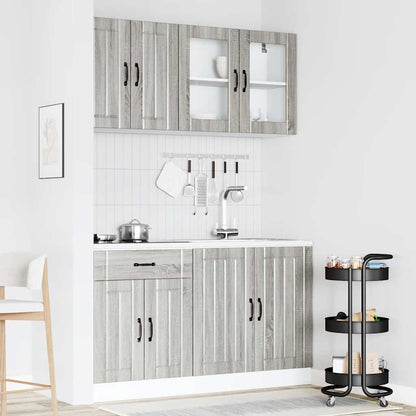 Set Mobili da Cucina 4 pz Lucca Grigio Sonoma in Truciolato | homemem39