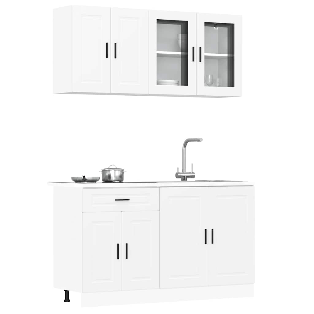 Set Mobili da Cucina 4 pz Porto Bianchi Legno Multistrato | homemem39