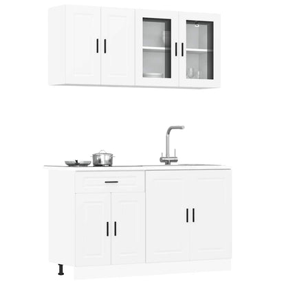 Set Mobili da Cucina 4 pz Porto Bianchi Legno Multistrato | homemem39