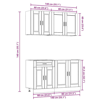 Set Mobili da Cucina 4 pz Porto Bianchi Lucido in Truciolato | homemem39